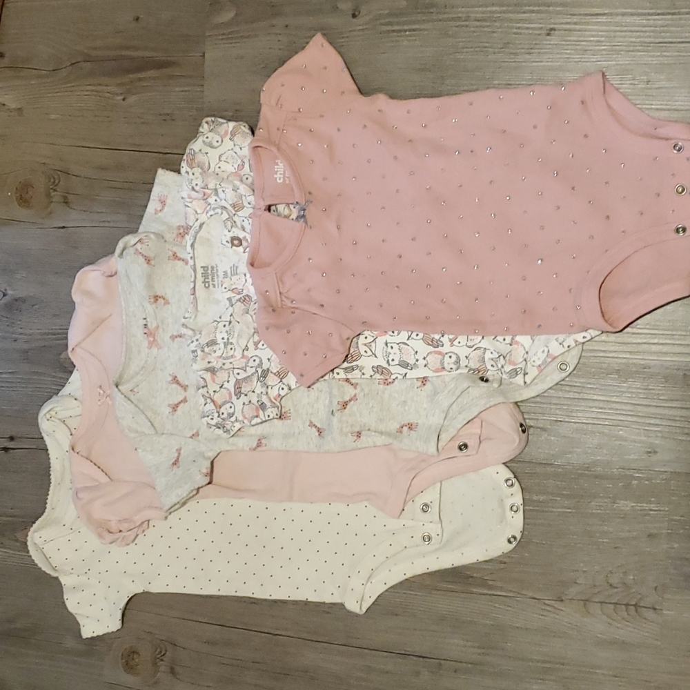 🧡 Child of Mine | Short-Sleeved Onesies - Diaper Shirts | 12 M